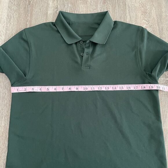 Lululemon Men’s Evolution Short Sleeve Polo Shirt in Smoked Spruce - Picture 5 of 9